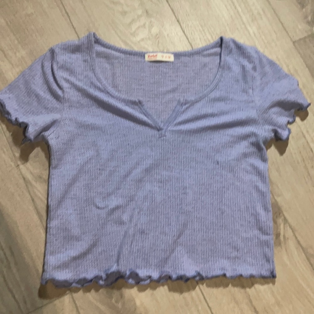 Purple crop shirt